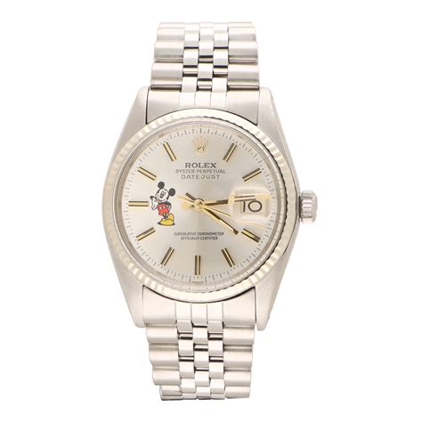 Vintage 1978 Rolex Datejust with Custom Mickey Mouse Dial